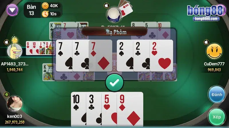 Luật tính điểm những con bài lẻ