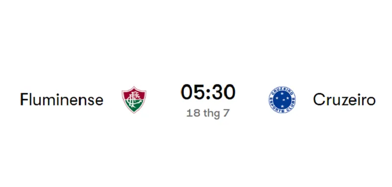 Fluminense vs Cruzeiro - 05h30 ngày 18/7 – VĐQG Brazil 2025