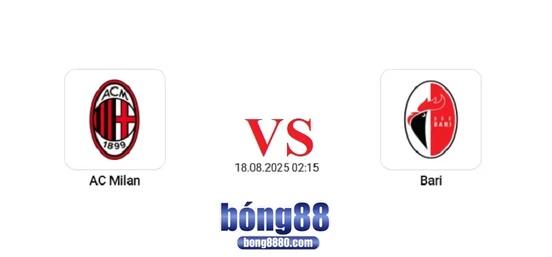 AC Milan Vs Bari (18/8) - Trận đấu mở màn Coppa Italia 2025 Nhận định AC Milan Vs Bari (18/8) - Coppa Italia 2025