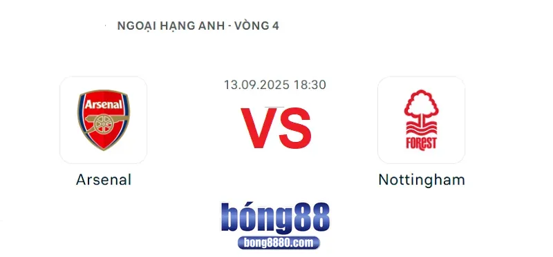 Nhận định Arsenal vs Nottingham Forest lúc (13/9/2025)
