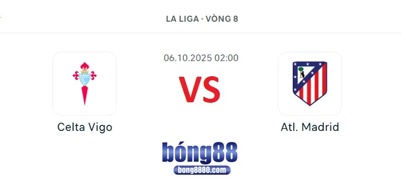 Nhận định Celta Vigo vs Atl. Madrid 2h00 ngày 6/10/2025