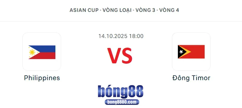 Nhận định Philippines vs Đông Timor ngày 14/10/2025